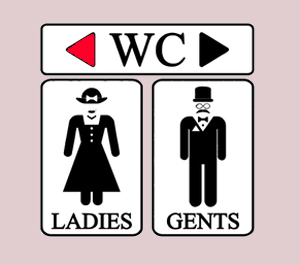  WC-Beschilderung Ladies Gents © freie Vektorgrafiken auf Pixabay